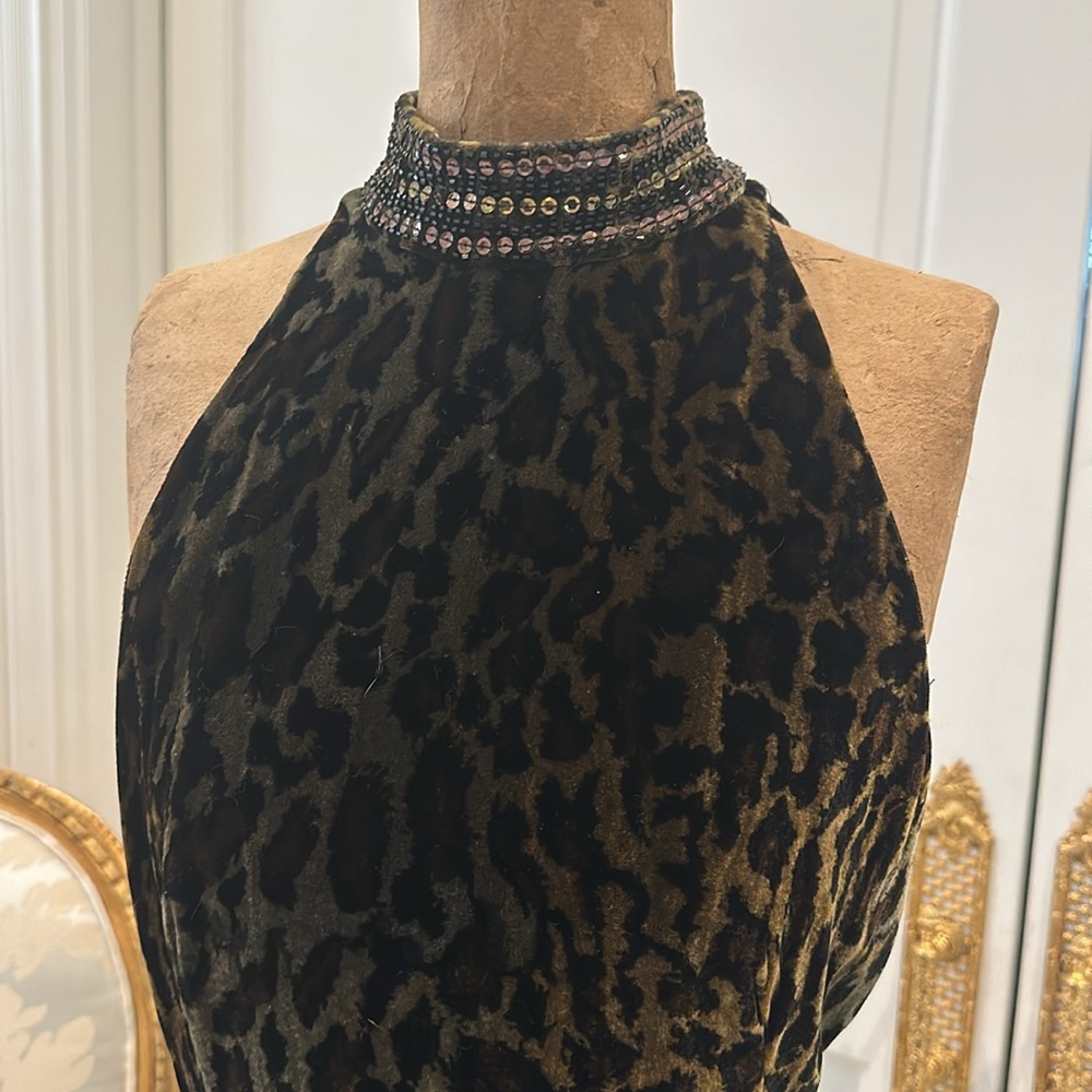 Long gown size 8 animal print